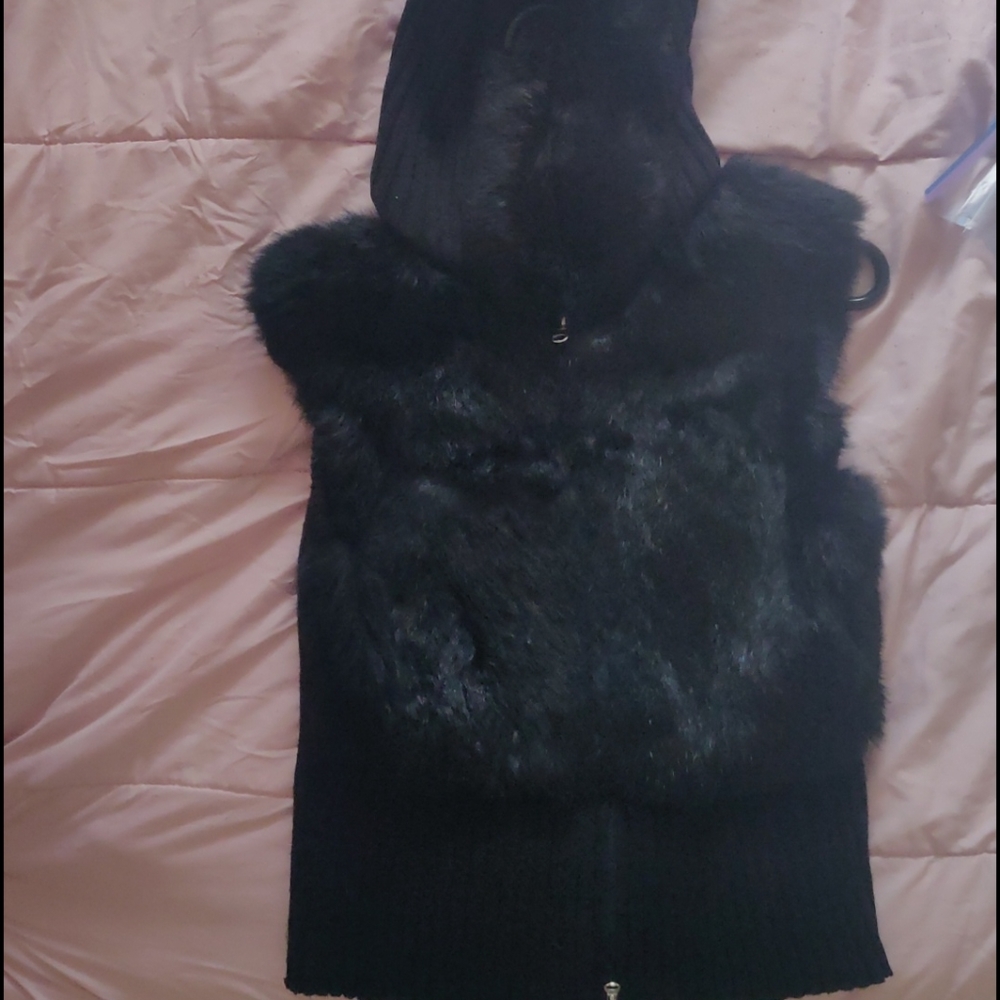 Rabbit fur vest